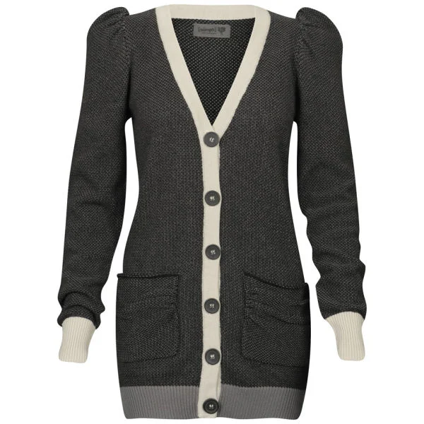nümph Womens Bobble Textured Cardigan - Black - XS - Schwarz Bild 1