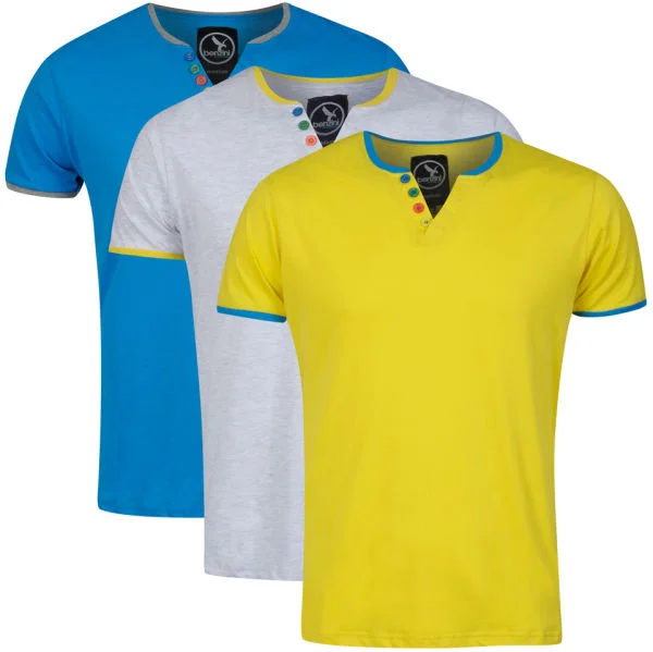 Benzini Men's Gogle 3-Pack T-Shirts - Yellow/Ash/Electric - S - Yellow/Ash/Electric Bild 1