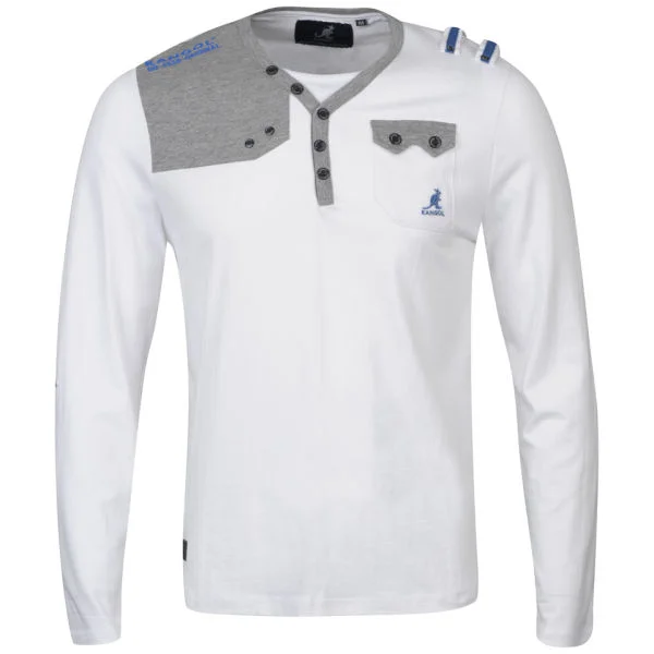 Kangol Men's Fez Jersey Long Sleeved T-Shirt - White - S - Weiß Bild 1