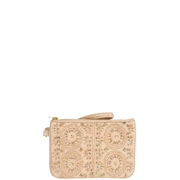 French Connection Angela Beads Fan Purse - Natural - Light Gold Bild 1