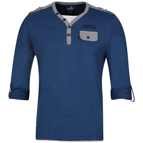 Benzini Men's Lendal Long Sleeve T-Shirt French Navy - S - French Navy Bild 1