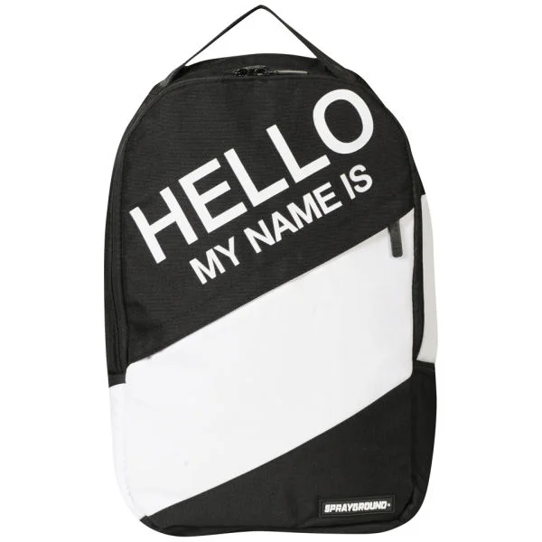Sprayground Hello My Name Is Backpack - Black/White Bild 1