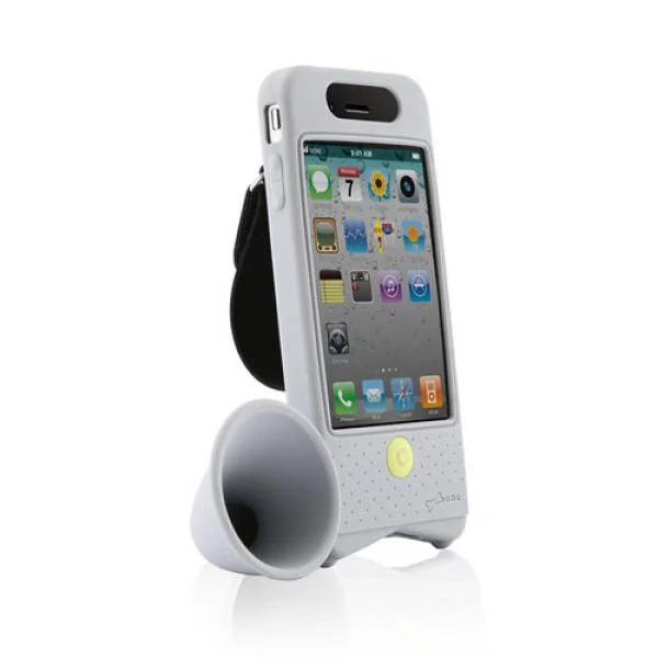 Fahrrad Horn Verstärker für iPhone 4/4S - Grau Bild 1