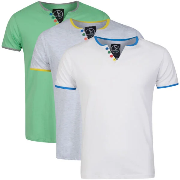 Benzini Men's Gogle 3-Pack T-Shirts - White/Green/Ash - S - White/Green/Ash Bild 1