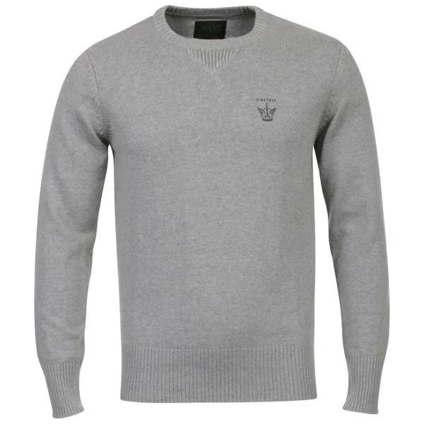 Firetrap Men's Galaxed Crew Neck Jumper - Ash Marl - M - Grau Bild 1