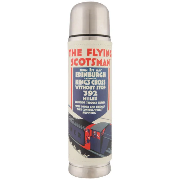 Flying Scotsman Edelstahl und Lederimitat Flasche Bild 1