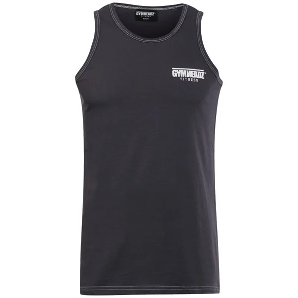 Gymheadz Herren Grau Fitness Tank Top - S - Grau Bild 1