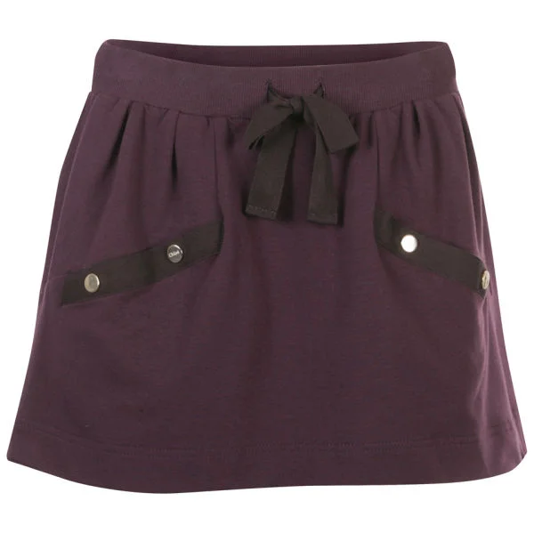 Chloe Women's Contrast Button Detail Skirt - Purple - 10 - Bordeauxrot Bild 1