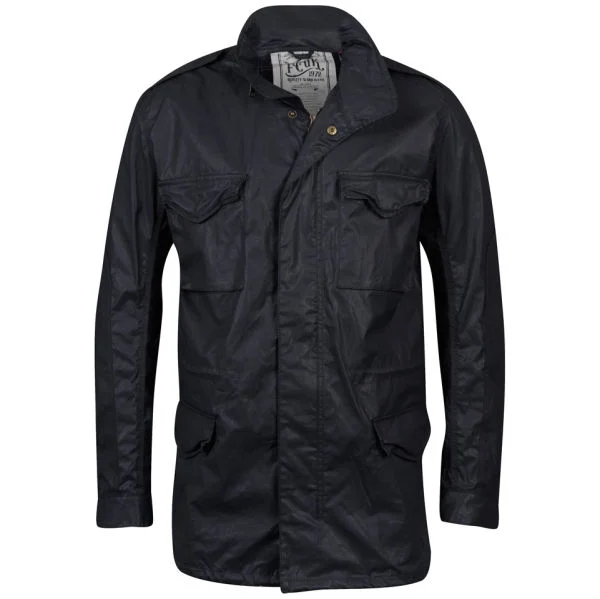 French Connection Men's Waxed Wolve Jacket - Darkest Blue - S - Blau Bild 1