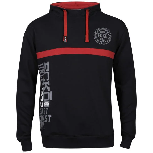 Ecko Men's Banner Hoody - Black/Red - S - Black/Red Bild 1