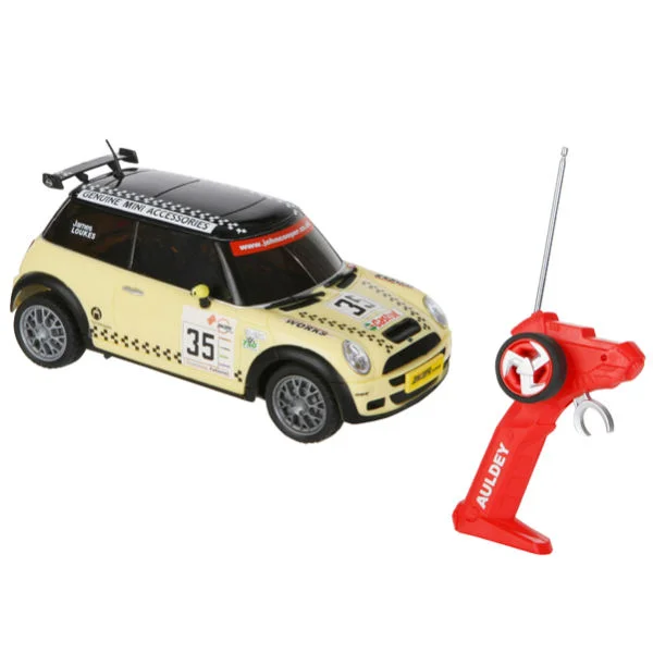 Race Tin: Mini Cooper Remote Control Car - Yellow and Black Bild 1