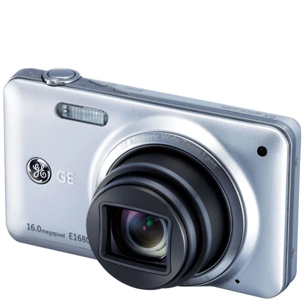 GE E1680W Digital Camera - Silver (16MP, 8 x Optical Zoom, 3 Inch LCD) Bild 1