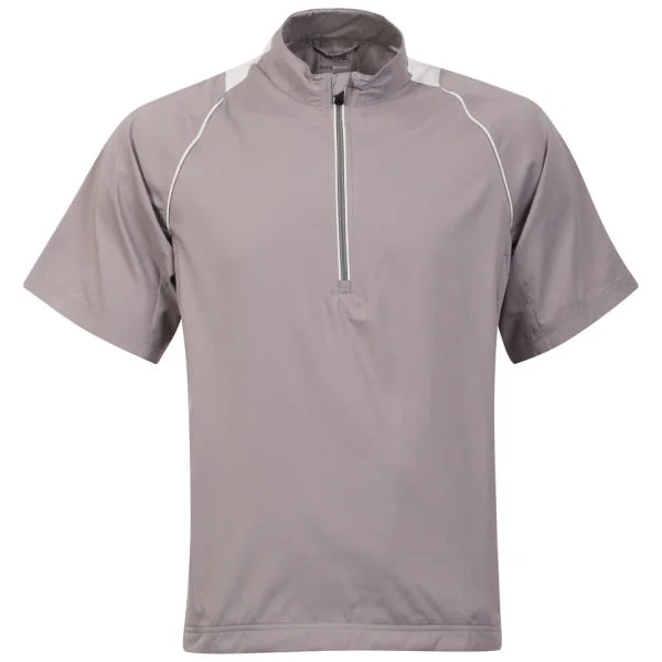 adidas Men's Short Sleeve Quarter Zip Polo - Grey - S - Grau Bild 1