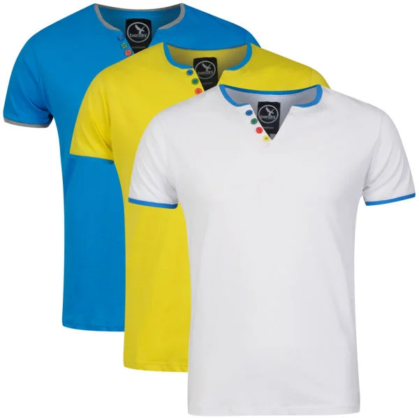 Benzini Men's Gogle 3-Pack T-Shirts - White/Electric/Yellow - S - White/Electric/Yellow Bild 1