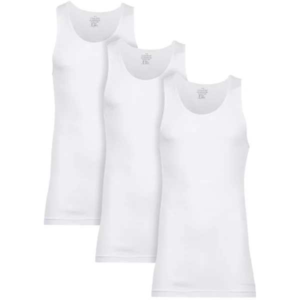 Calvin Klein Men's 3-Pack Vests - White - S - Weiß Bild 1