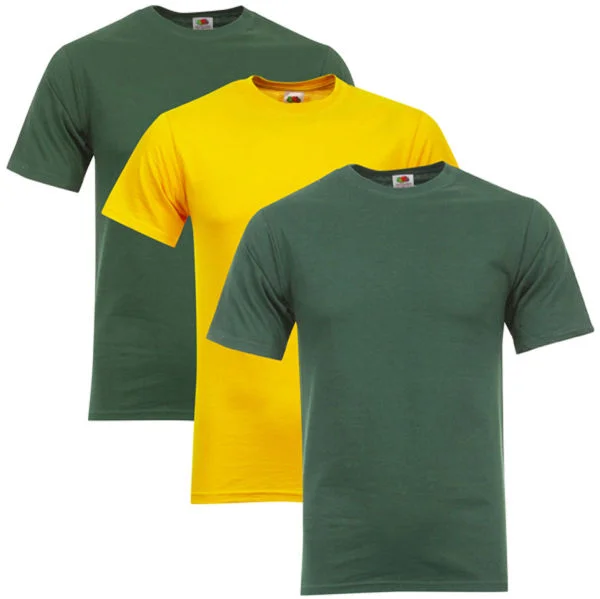 Fruit of the Loom/Jerzees Men's 3 Pack T-Shirts - XXXL - Green/Sage/Yellow Bild 1