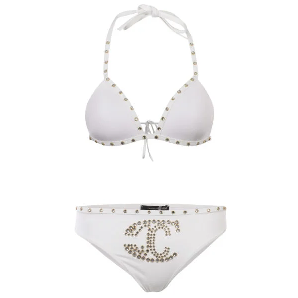 Just Cavalli Women's Stud Detail Bikini - White - 8 - Weiß Bild 1