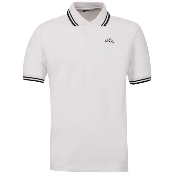 Kappa Men's Lamot Polo - White/Black - M - White/Black Bild 1