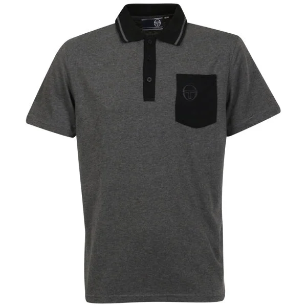 Sergio Tacchini Men's Phillips Polo-Shirt - Grey Marl - S - Grau meliert Bild 1