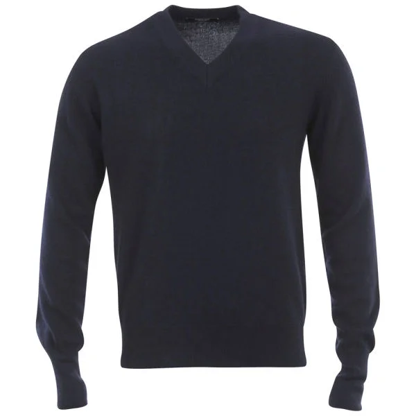 Romeo Gigli Men's V-Neck Knit - Navy - M - Marineblau Bild 1