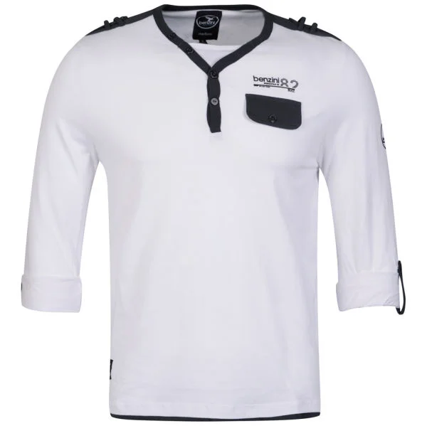 Benzini Men's Lendal Long Sleeve T-Shirt White - S - Weiß Bild 1