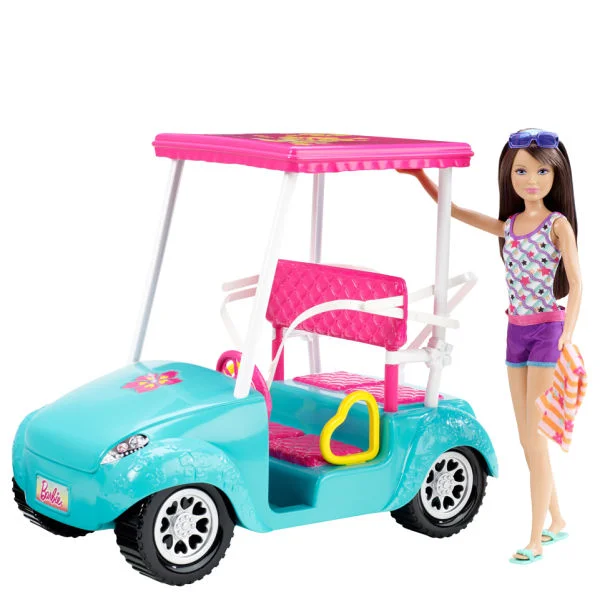 Barbie Golf Cart with Skipper Doll Bild 1
