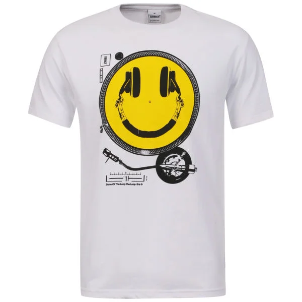 Addict Men's Smiley Deck T-Shirt - White - S - Weiß Bild 1