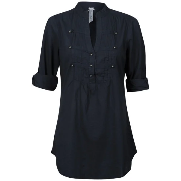 Brave Soul Women's Military Shirt - Dark Navy - S - Dark Navy Bild 1
