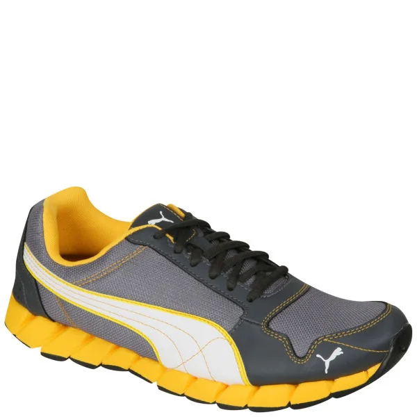 Puma Men's Kevler Runner Trainers - Black/White/Yellow - 6 - Black/White/Yellow Bild 1