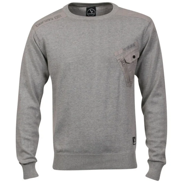 Benzini Men's Jackson Crew Neck Knit - Grey Marl - S - Grau meliert Bild 1