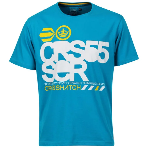 Crosshatch Men's Burnie Crew Neck T-Shirt - Blue Jewel - S - Blue Jewel Bild 1