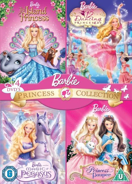 Barbie: Princess Collection (The Island Princess / 12 Dancing Princesses / The Magic of Pegasus / The Princess and the Pauper) Bild 1