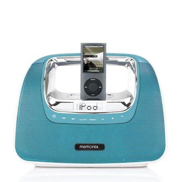 Memorex miniMove MI3X iPod Docking Station (Teal) Bild 1