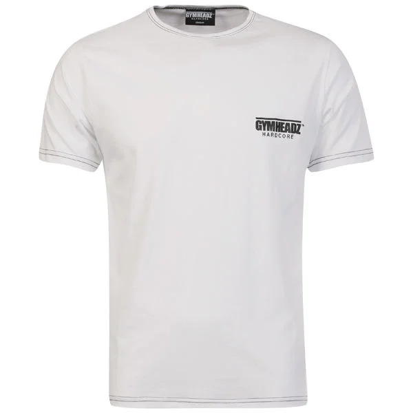 Gymheadz Sportswear Men's Hardcore T-Shirt - White - S - Weiß Bild 1