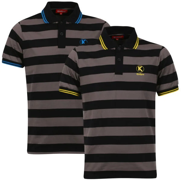 Kickers Men's Lambeth 2-Pack Polos - Charcoal - S Bild 1