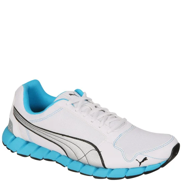 Puma Men's Kevler Runner Trainers - White/Silver/Blue - 6 - White/Silver/Blue Bild 1