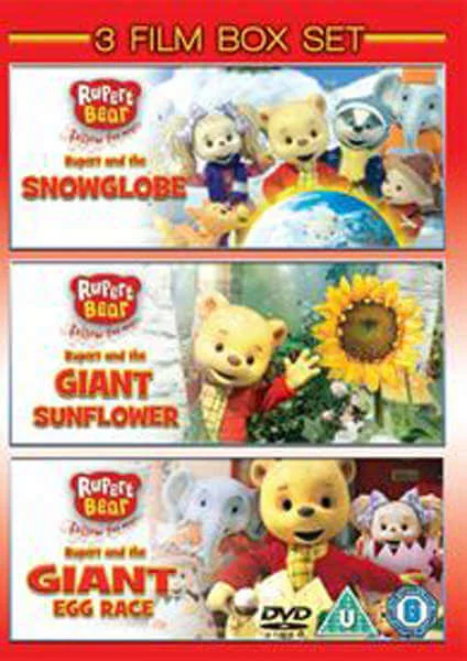 Rupert The Bear Collection - Snowglobe / Giant Egg Race / Giant Sunflower Bild 1