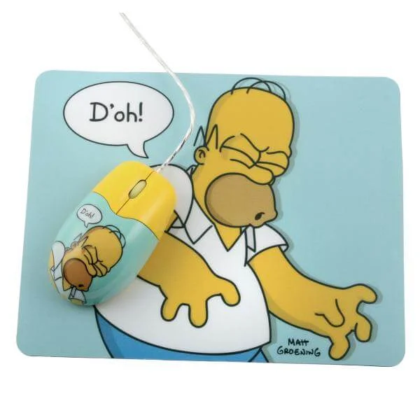 Simpson's Optical Mouse & Mouse Mat Set Bild 1