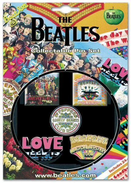 Beatles Sgt Pepper And MMT 1967 Collection 5 Pin Badge Set Bild 1