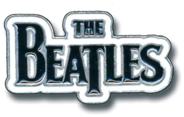 Beatles Large Drop T Black Pin Badge Bild 1