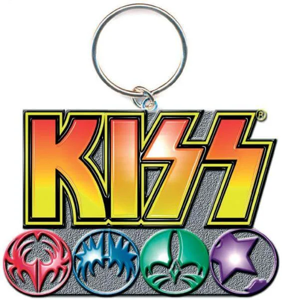 Kiss Logo And Icons Keychain Bild 1