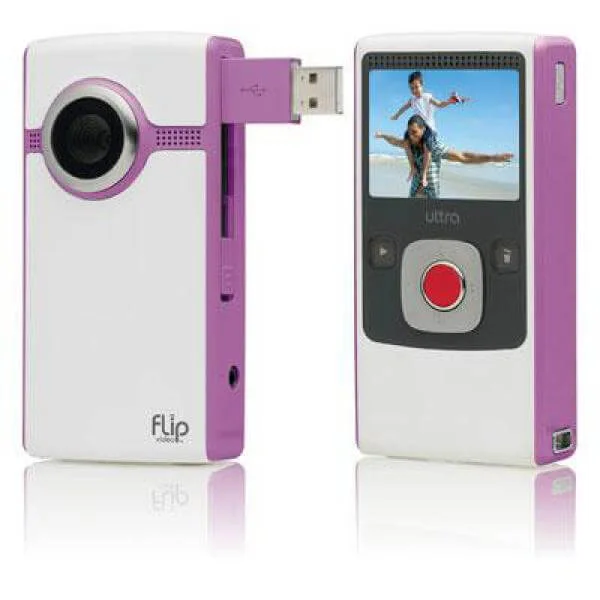 FLIP Video Ultra 2 Mini Camcorder - Pink Bild 1