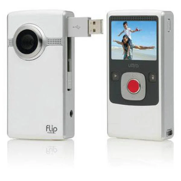 FLIP Video Ultra 2 Mini Camcorder - white Bild 1