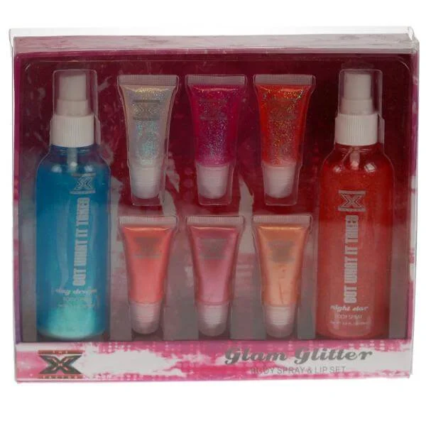 X-Factor Gift set - 2 x 100ml Body Spray 6x Lip Gloss Bild 1
