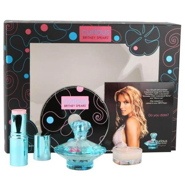 Britney Spears - Curious Gift Set (Eau de Parfum, Scent Candle, CD,and Shimmer Stick) Bild 1