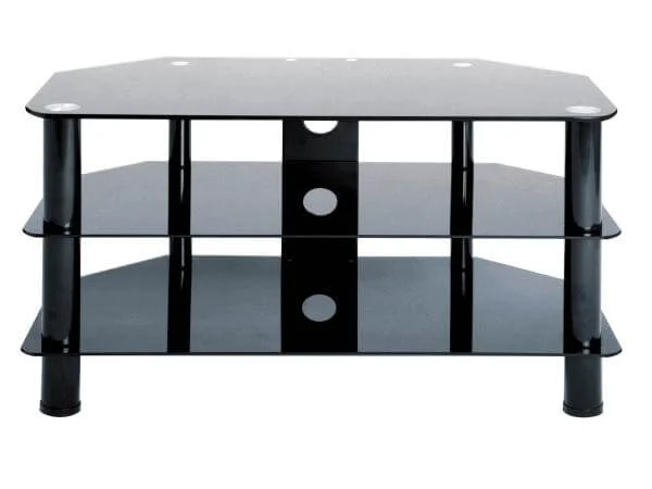 LEVV Black TV stand for up to 37 Inch TVs Bild 1