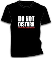 Mens - Do Not Disturb - I Am Disturbed Enough Already T-Shirt - Black - S Bild 1