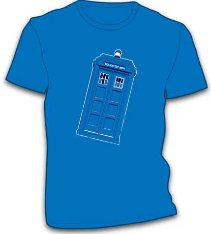 Mens - Tardis T-Shirt - Blue - S - Blau Bild 1