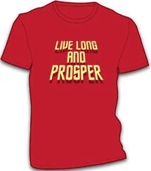 Mens - Live Long And Prosper T-Shirt - Red - S - Rot Bild 1