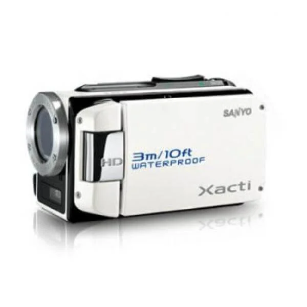 Sanyo VPC-WH1EW Waterproof HD Camcorder White Bild 1